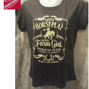 Farm Girl size 2X graphic T-shirt NWOT Iowa girl